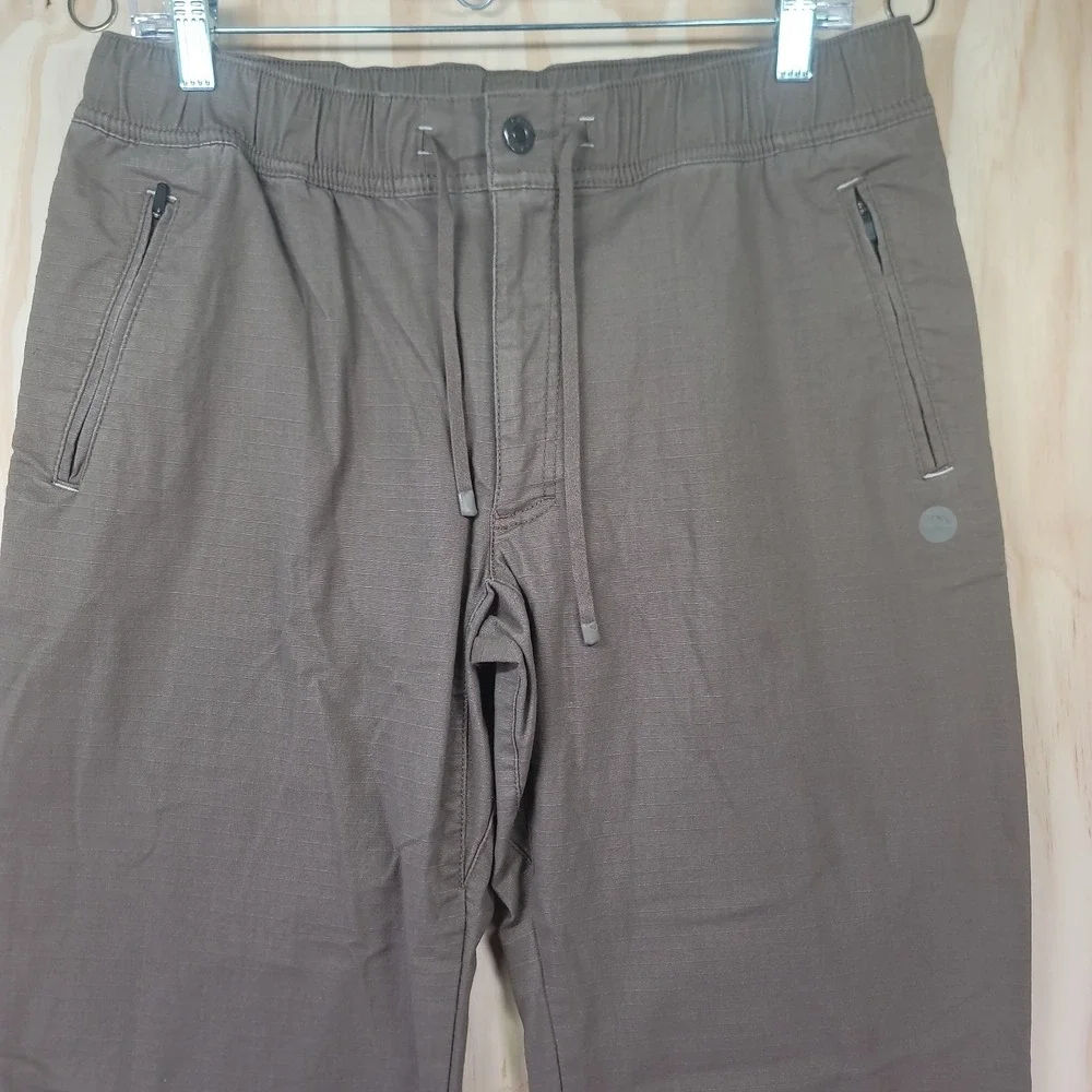 LL Bean Pants Mens M (34) Brown Explorer Ripstop Jogger Casual Outdoor Preppy - Picture 2 of 16